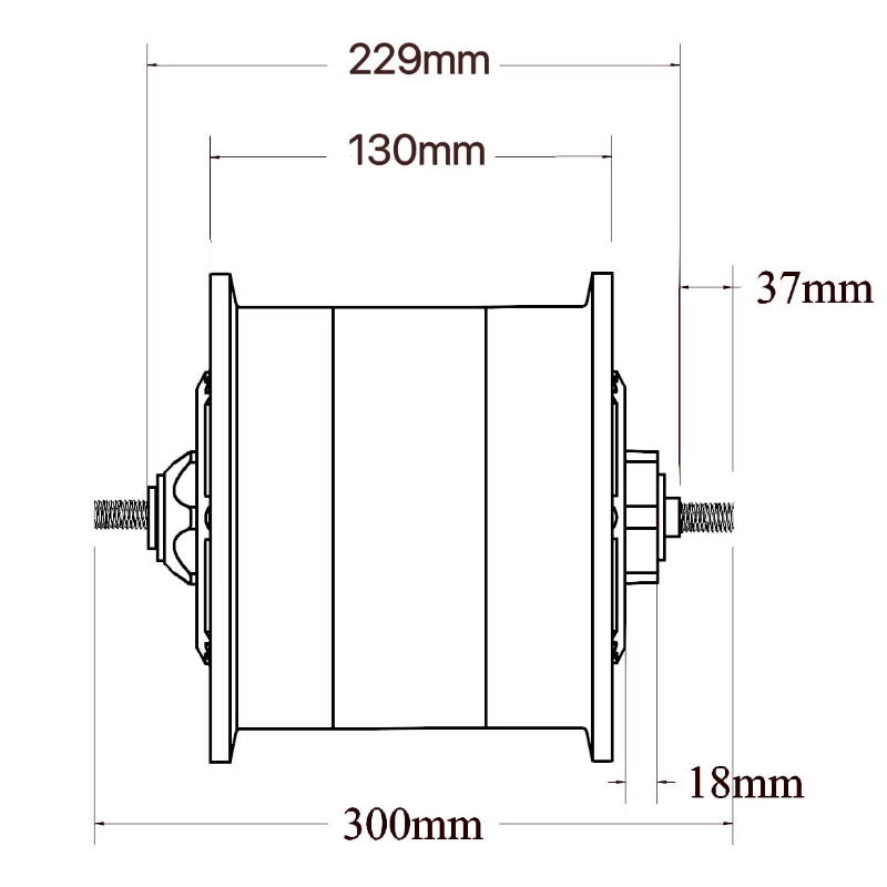 LONNYO Motor 11 Inch 130mm Magnet Hub Motor 主图3.jpg