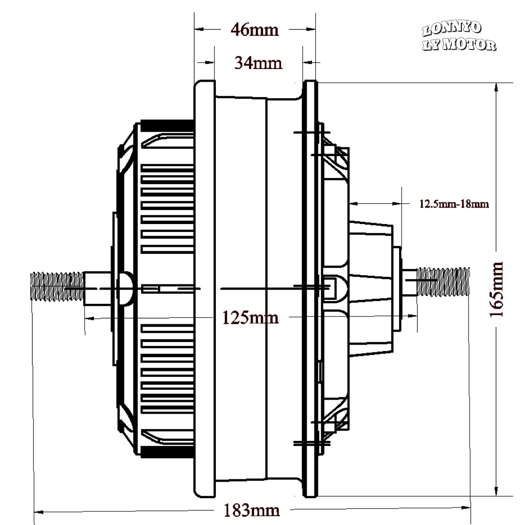 LONNYO Motor 10 Inch Standard Split Hub Motor 主图4.jpg